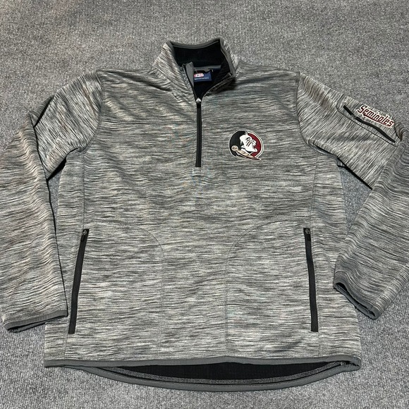 G-III Sports by Carl Banks Other - FSU NCAA Florida State Seminoles Mens Gray 1/4 Zip Pullover Large Sports